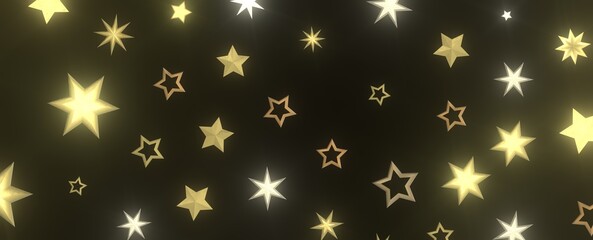 Cosmic Christmas Showers: Dynamic 3D Illustration of Descending Celestial Showers for the Holidays