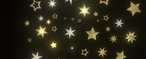 XMAS Stars - golden stars -