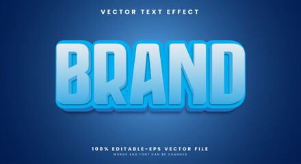 Blue Brand 3d editable text effect Template