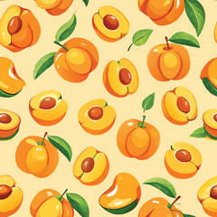seamless pattern with peaches
