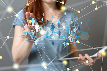 Working With New Modern Computer Show Social Network