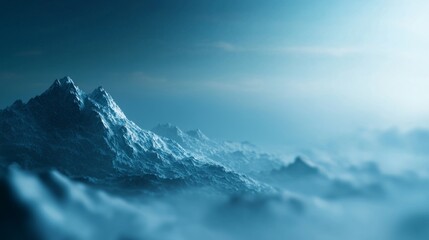 Obraz premium Futuristic VR Mountain Cityscape, vibrant digital landscape featuring towering mountains and a sprawling city, immersive environment, dynamic colors, expansive free space