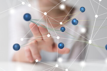 conference Digital Network and data concept 3d - 3d