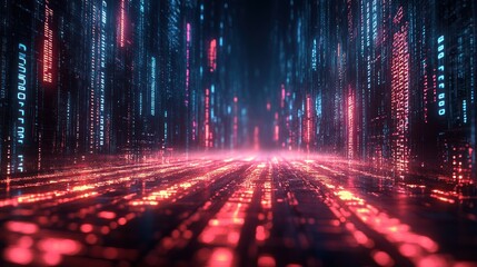 Digital Cityscape: A Journey into the Matrix