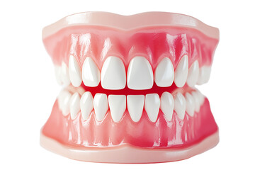 Obraz premium model of human ideal white teeth and gum cut out