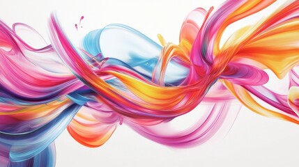 Colorful abstract swirls forming a dynamic composition
