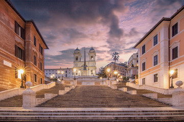 View over a beautiful historic Roman city. At one of the sights, with old buildings in an urban...