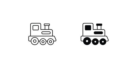 train set icon with white background vector stock illustration