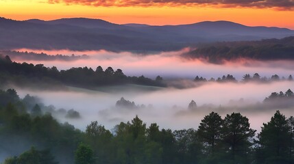 Fototapeta premium sunrise over the lake