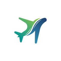 Logo design of an airplane.