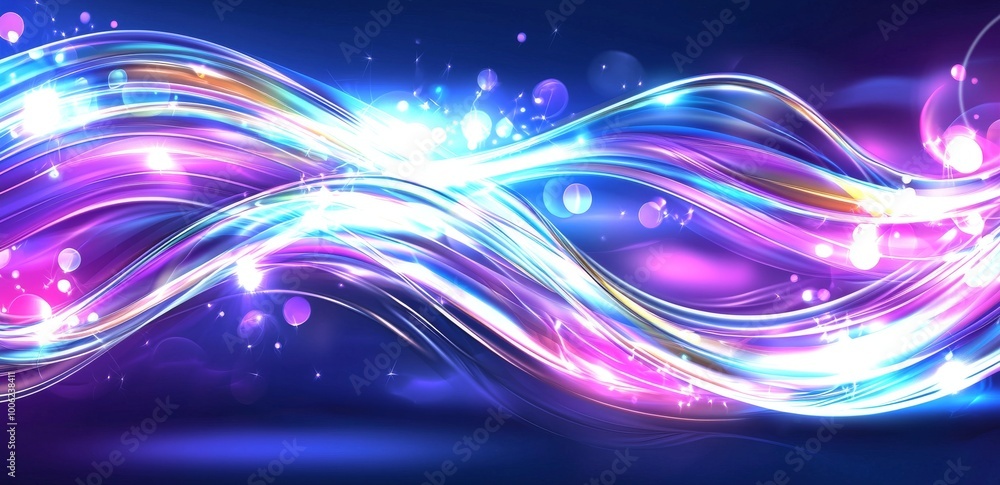 Poster background of abstract digital images. visualization of big data. futuristic technology wave. render