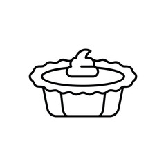 Pumpkin Pie vector icon
