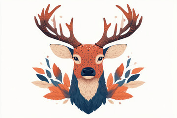 Deer mandala with antlers made of intricate patterns and natureinspired motifs, Mandala, Animal, peaceful and earthy