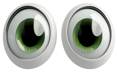 PNG White cartoon green eyes background illustration electronics.