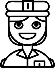 Police Woman Icon