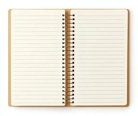 Double Spiral-Bound Notebook with Lines Background