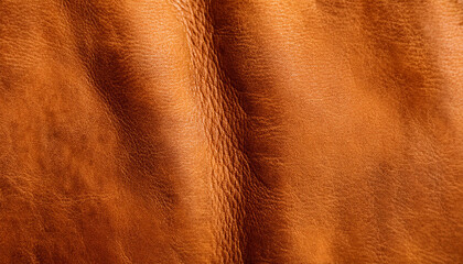 Fototapeta premium Old ginger leather texture background. closeup view of suede