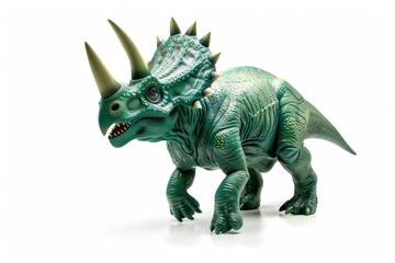 Dinosaur triceratops on white background