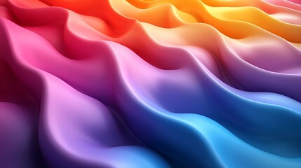 Fototapeta premium Colorful abstract wave pattern flowing smoothly in 3d