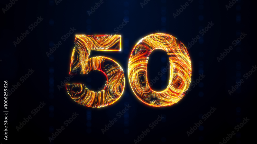 Poster a glowing 