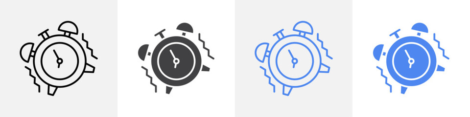 alarm icon vector set use for web