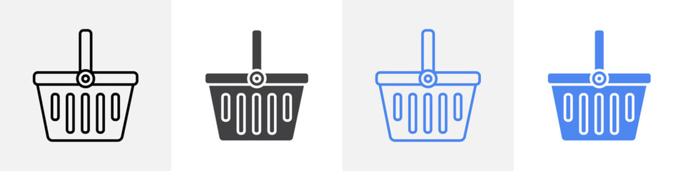 basket icon vector set use for web