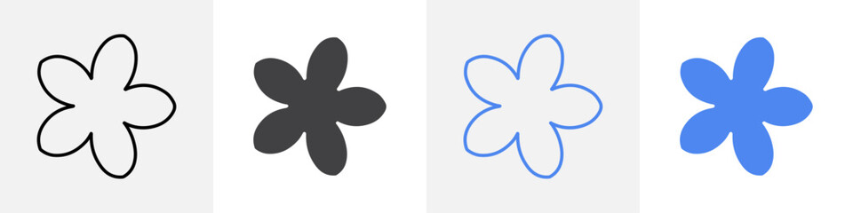 blossom icon vector set use for web