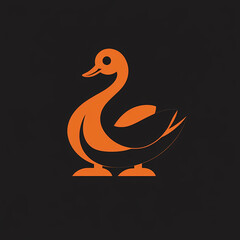 Fototapeta premium Flat Modern Goose Logo – Vector Icon Illustration