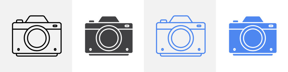 camera icon vector set use for web