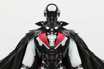 Naklejka premium Dracula robot on white background