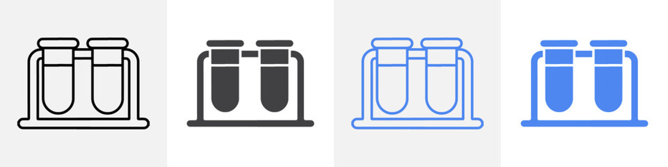 chemical test tube icon vector set use for web
