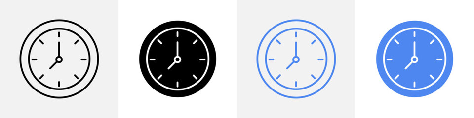 clock icon vector set use for web