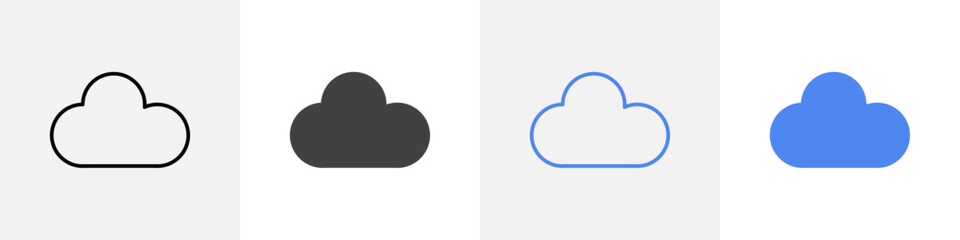 Cloud icon vector set use for web