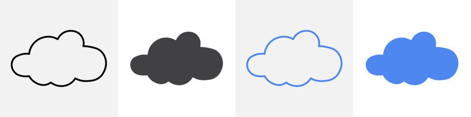 Obraz premium cloud icon vector set use for web