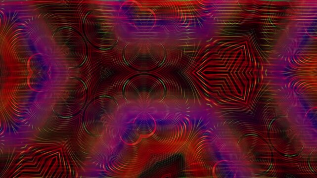abstract background with 8 circle and different patterns and dance