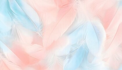 Obraz premium A very bright illustration of pastel colored feathers