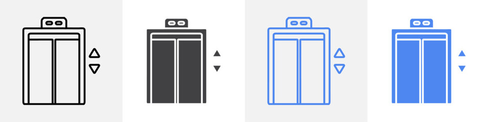elevator icon vector set use for web