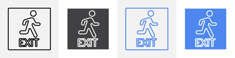 exit icon vector set use for web