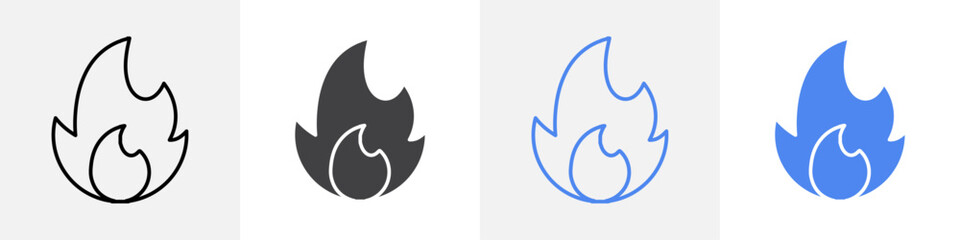 fire icon vector set use for web