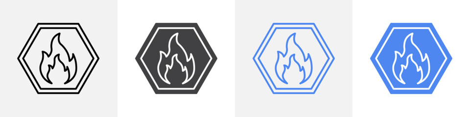 fire icon vector set use for web