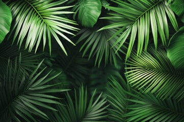 Lush Tropical Greenery in a Vibrant Jungle Setting