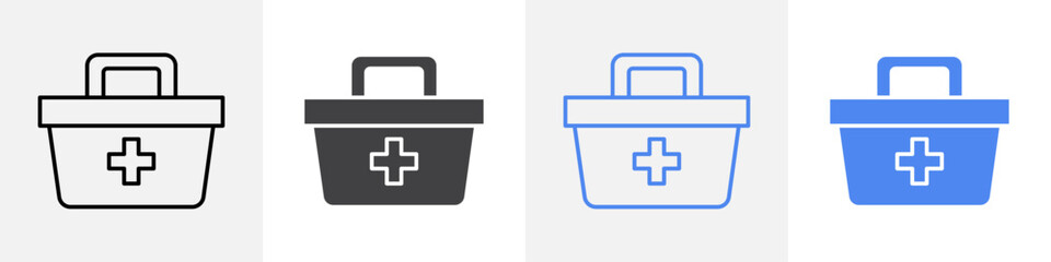 first aid kit icon vector set use for web