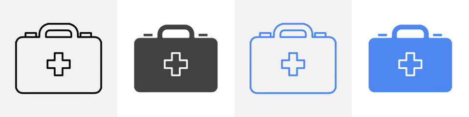 first aid kit icon vector set use for web