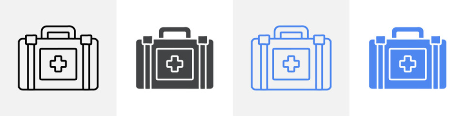 first aid kit icon vector set use for web