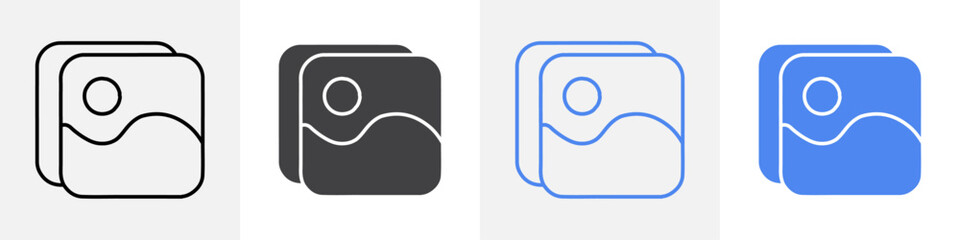 gallery icon vector set use for web