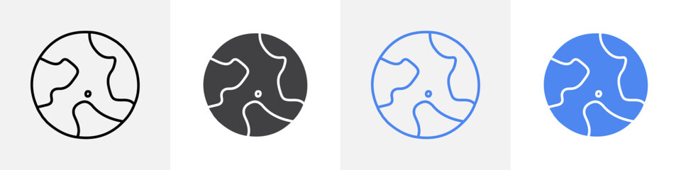 globe icon vector set use for web