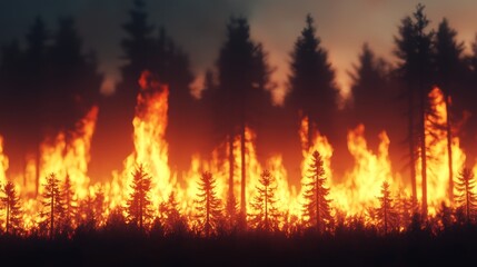 Naklejka premium Fire Prevention Techniques in the Forest Environment