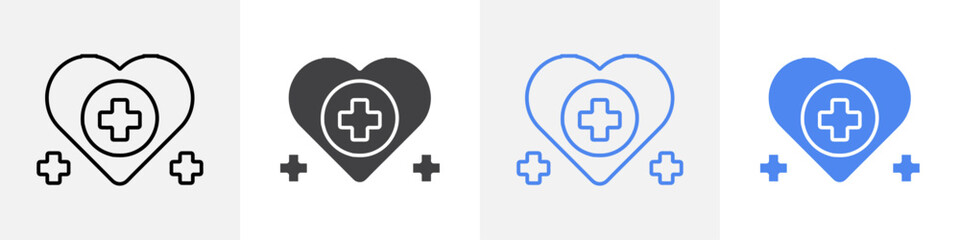 health icon vector set use for web