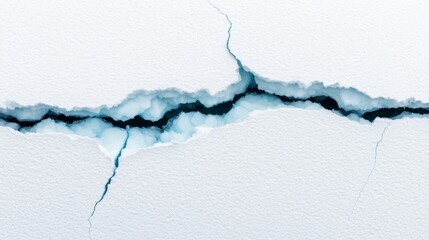 Cracking Ice Breaking Apart and Falling into the Ocean