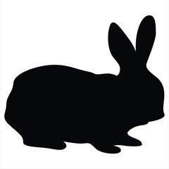 The Best Rabbit Silhouette Or Bunnies Isolated Vector Logo Icon Illustration. Best asset for bunny icon design or bunny shadow. Perfect for Logo, Design, and More.